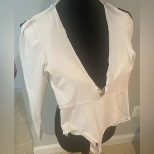 American apparel body suit, size x-small white